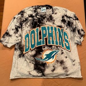 Miami Dolphins Tie Dye Crop Top